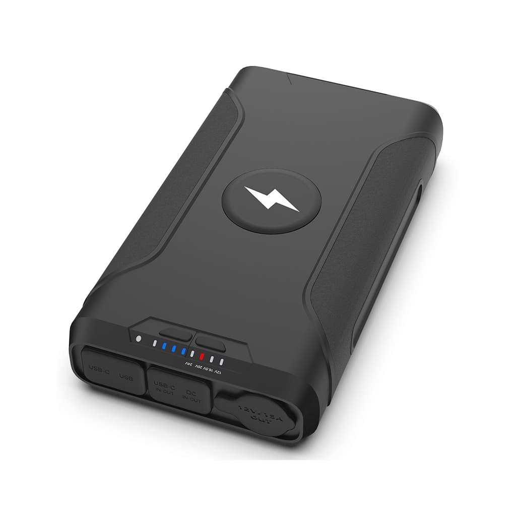 Батарея універсальна PowerPlant 72000mAh, PD/60W, DC 12-24V 9 connectors, QC/3.0, USB-C*2, USB-A, Wireless (PB930456)