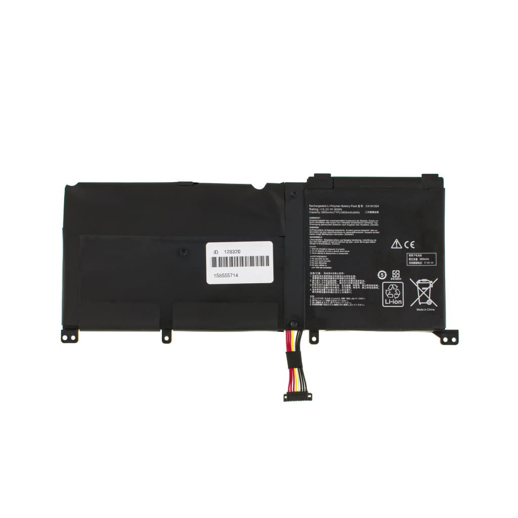 Акумулятор до ноутбука ASUS ROG G501VW C41N1524, 3950mAh (60Wh), 4cell, 15.2V, Li-ion (A47805)
