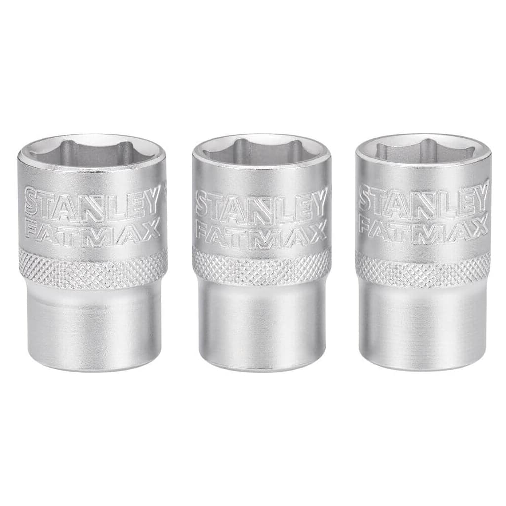 Набір торцевих головок Stanley орцевих 1/2" Maxi Drive, із шестигранним профілем, 3 шт: 17, 18, 19 мм. (FMMT17094-0)