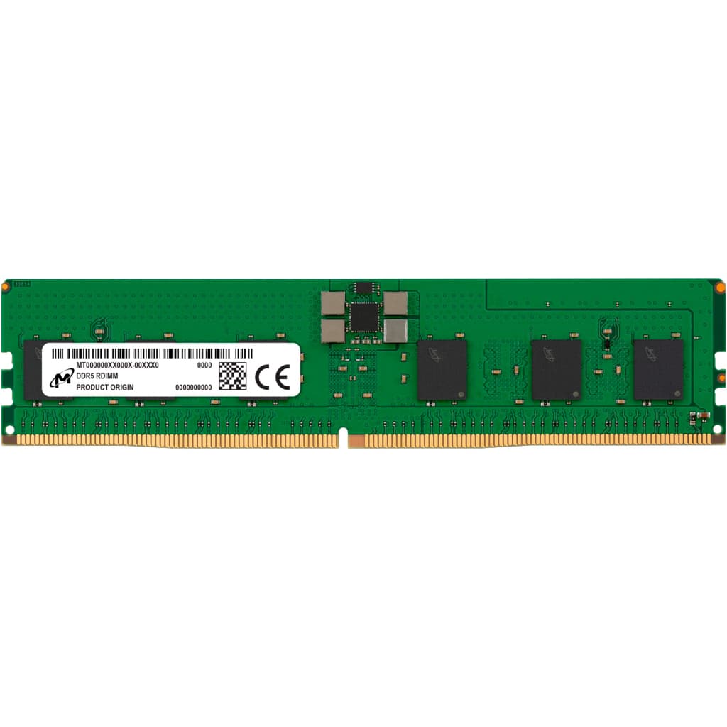 Модуль пам'яті для сервера Micron DDR5 ECC UDIMM 16GB 1Rx8 5600 CL46 (16Gbit) (Single Pack) (MTC10C1084S1EC56BR)