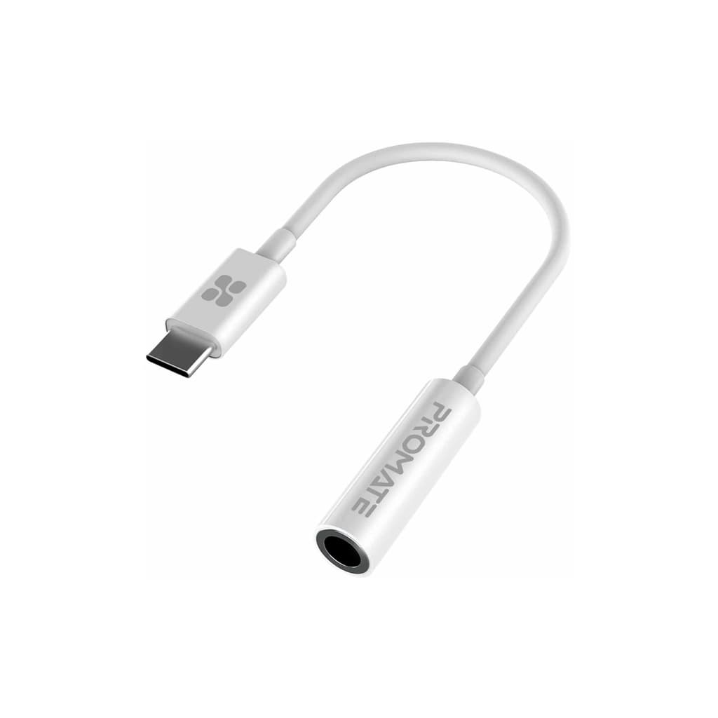 Перехідник USB-C to 3.5mm F 0.2m white Promate (auxlink-c.white)