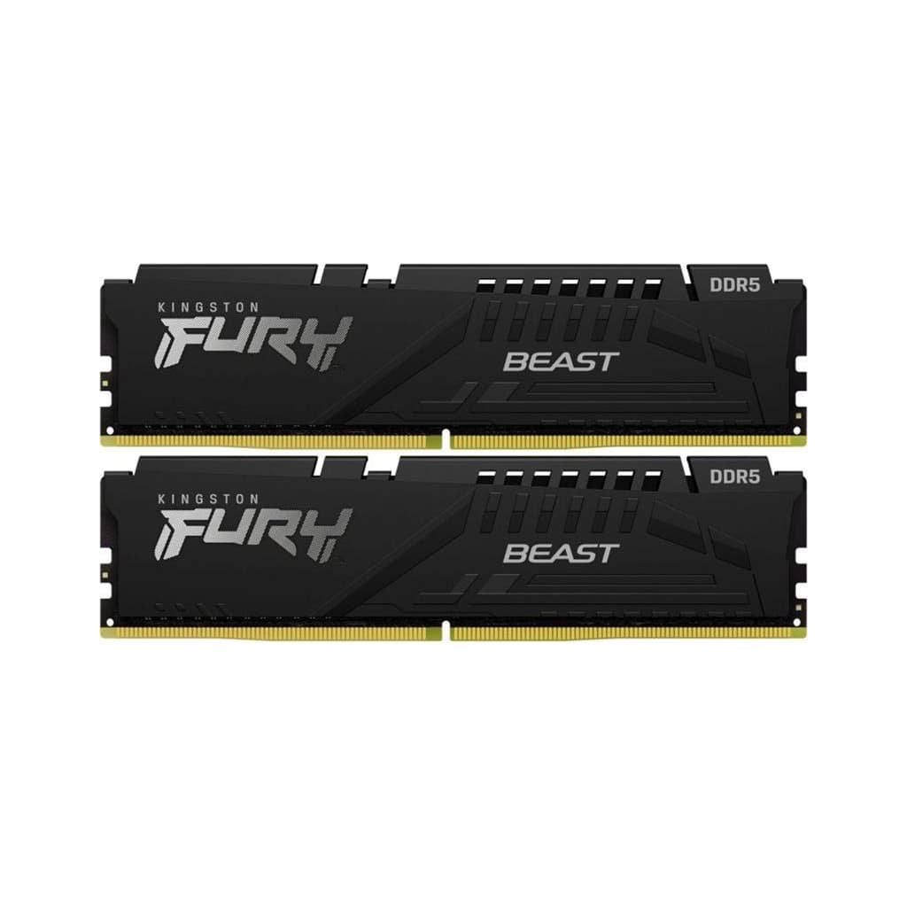 Модуль пам'яті для комп'ютера DDR5 64GB (2x32GB) 5600 MHz Fury Beast Black Kingston Fury (ex.HyperX) (KF556C36BBE2K2-64)