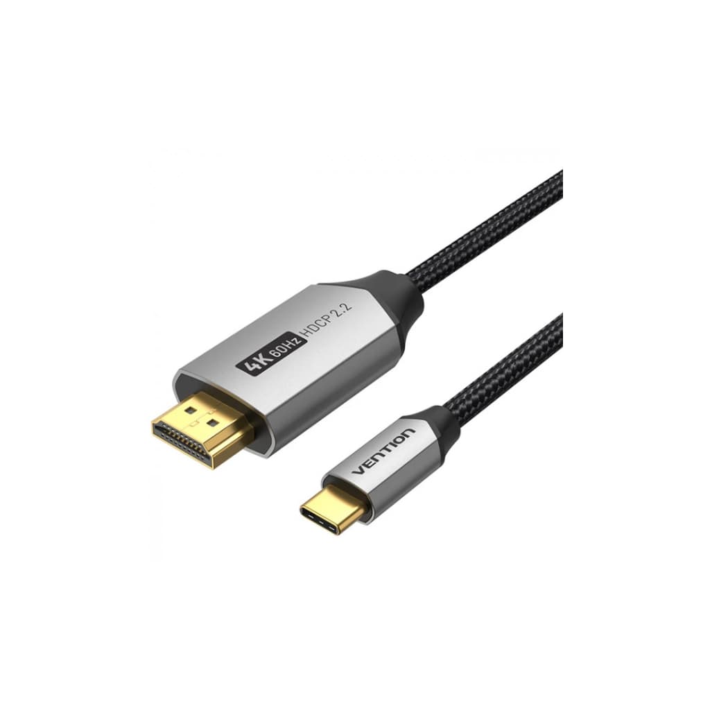 Кабель мультимедійний USB-C to HDMI M 2.0m V2.0 4K 60Hz black VENTION (CRBBH)