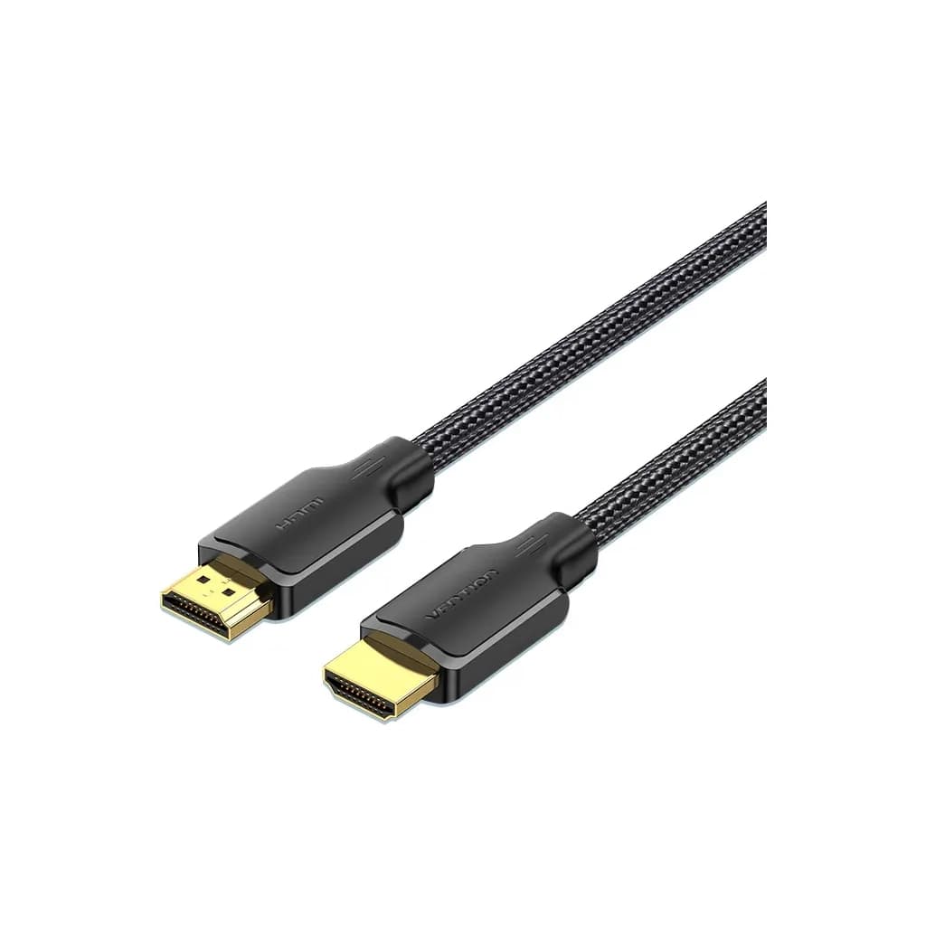 Кабель мультимедійний HDMI M to HDMI M 5.0m 4K cotton braided black VENTION (ALLBJ)
