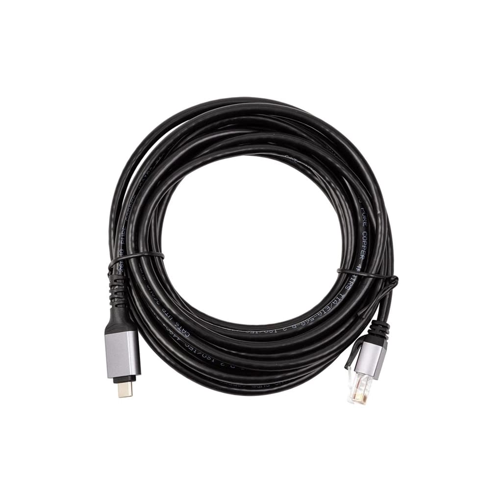 Дата кабель USB-C to RJ45 Ethernet 5.0m PowerPlant (CA914944)