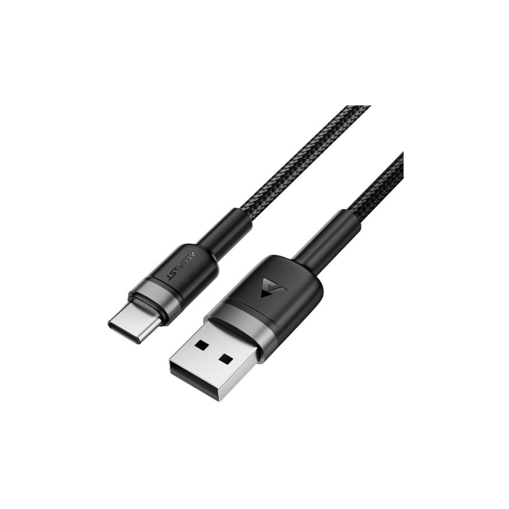 Дата кабель USB 2.0 AM to USB-C 1.2m 60W black Acefast (6974316285144)