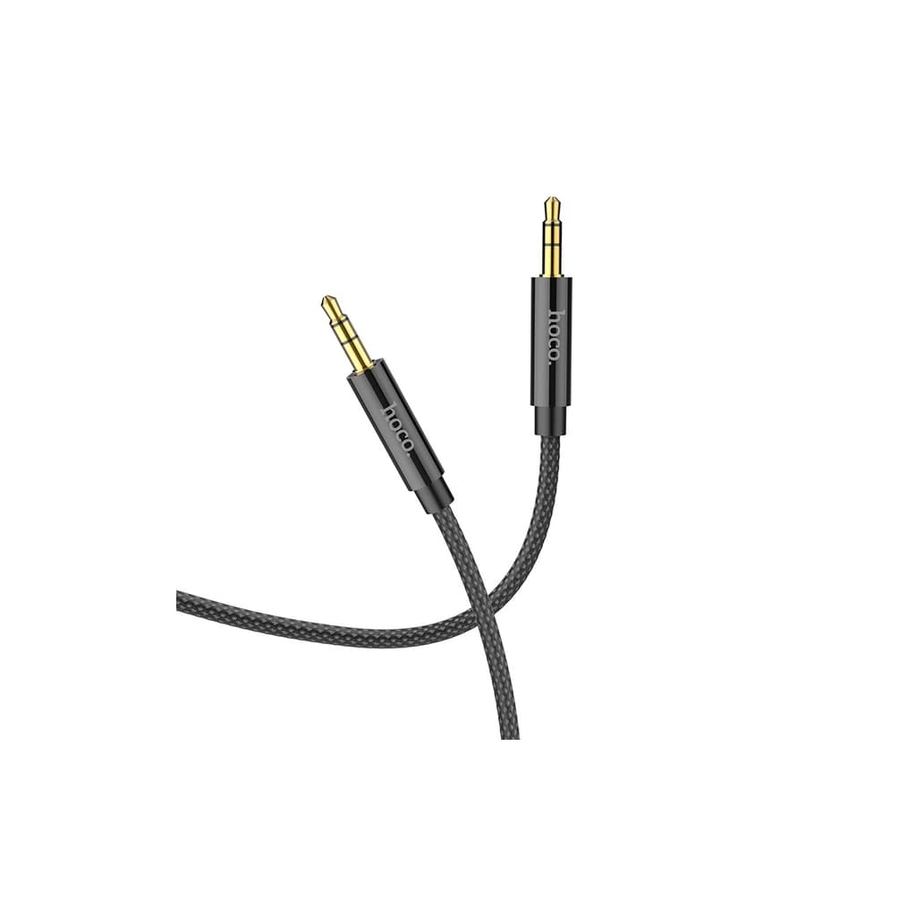 Кабель мультимедійний 3.5mm M to 3.5mm M 2.0m Black HOCO (6931474759894)