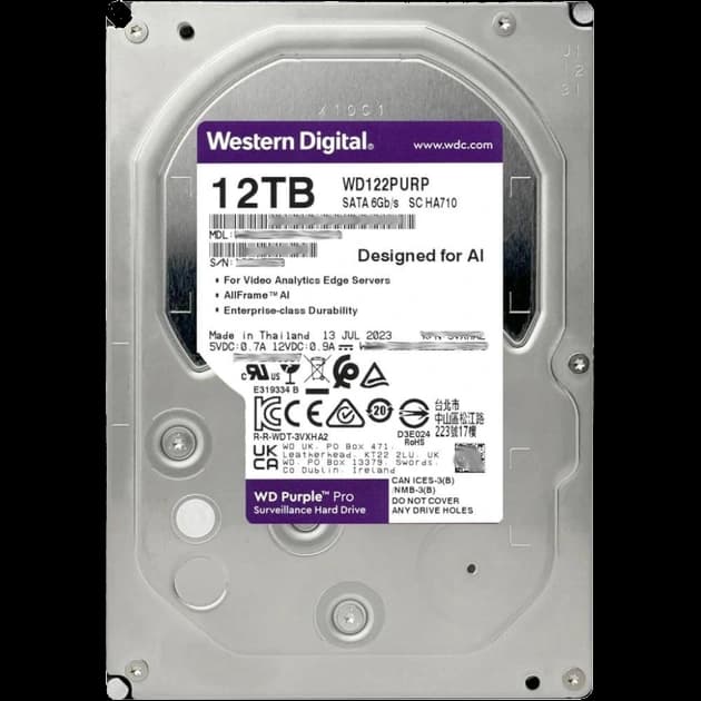Жорсткий диск внутрішній Western Digital WD122PURP 12Тб