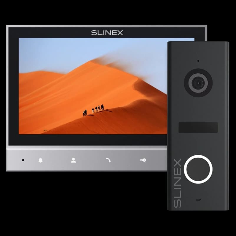 Комплект відеодомофону Slinex SK 7 Start (Slinex SK 7 grey + панель виклику ML-17HR graphite)