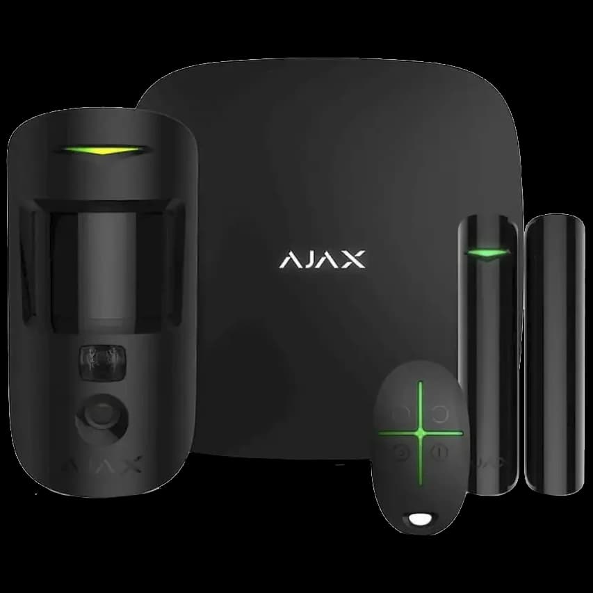 Комплект Ajax StarterKit Cam Plus HDR (8EU) UA black охоронної сигналізації