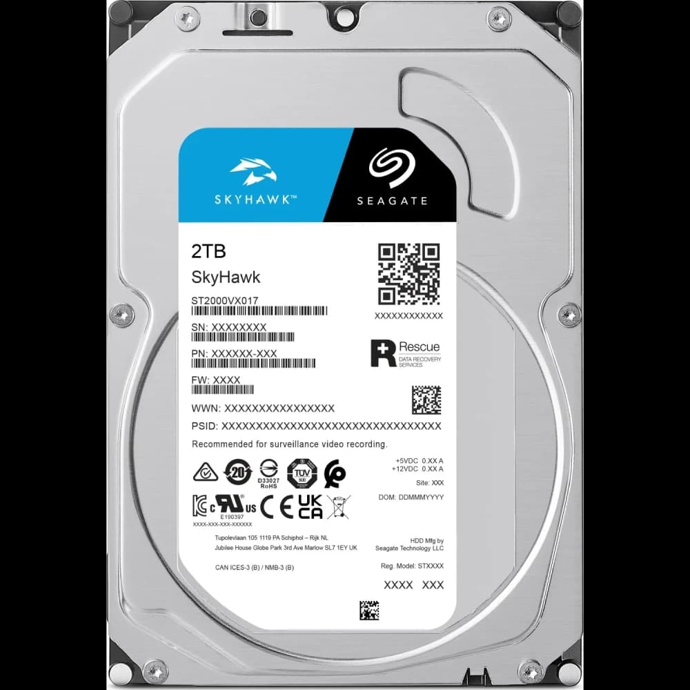 Жорсткий диск внутрішній Seagate SkyHawk ST2000VX017 2Тб