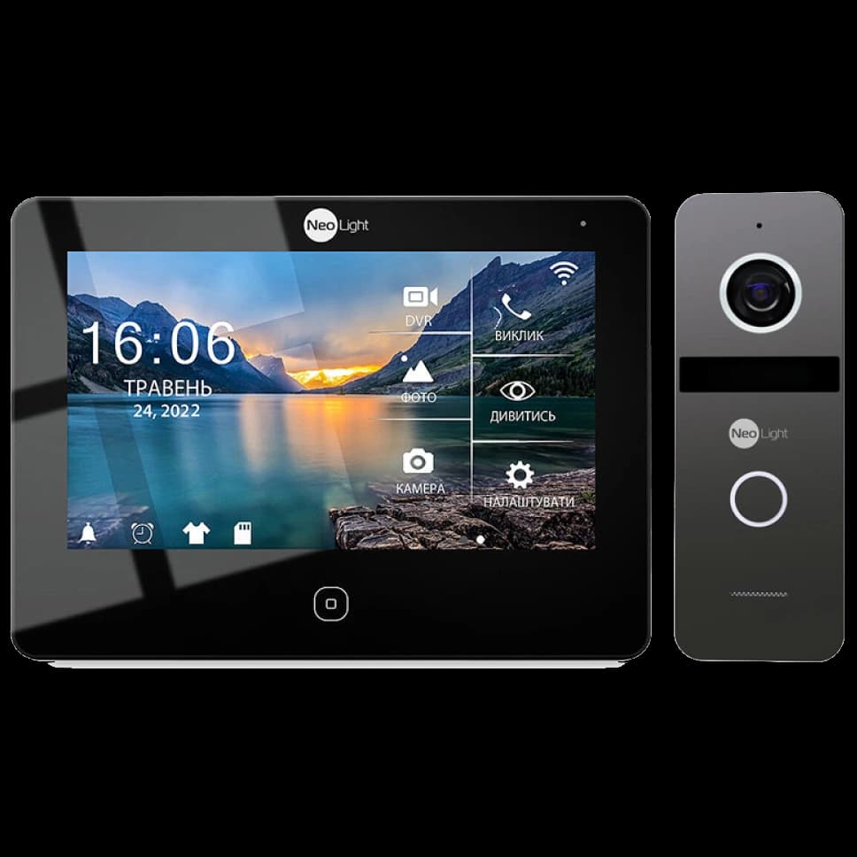 Комплект відеодомофона Neolight NeoKIT HD Pro WF B/Graphite