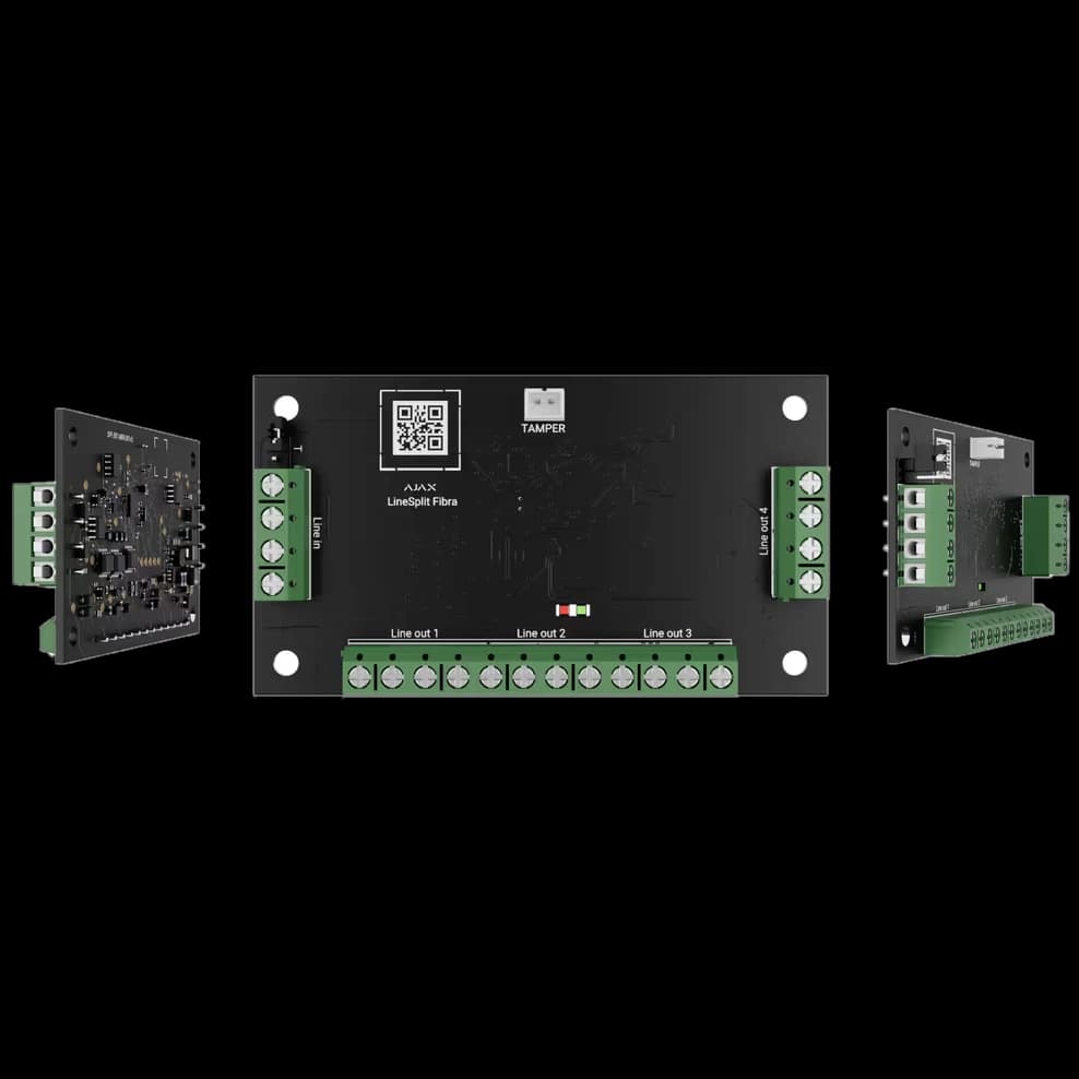 Superior LineSplit Fibra Модуль для розгалуження лінії на чотири лінії Ajax
