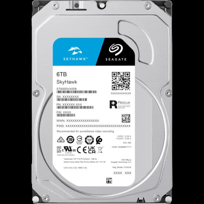 Жорсткий диск внутрішній Seagate SkyHawk ST6000VX009 6Тб