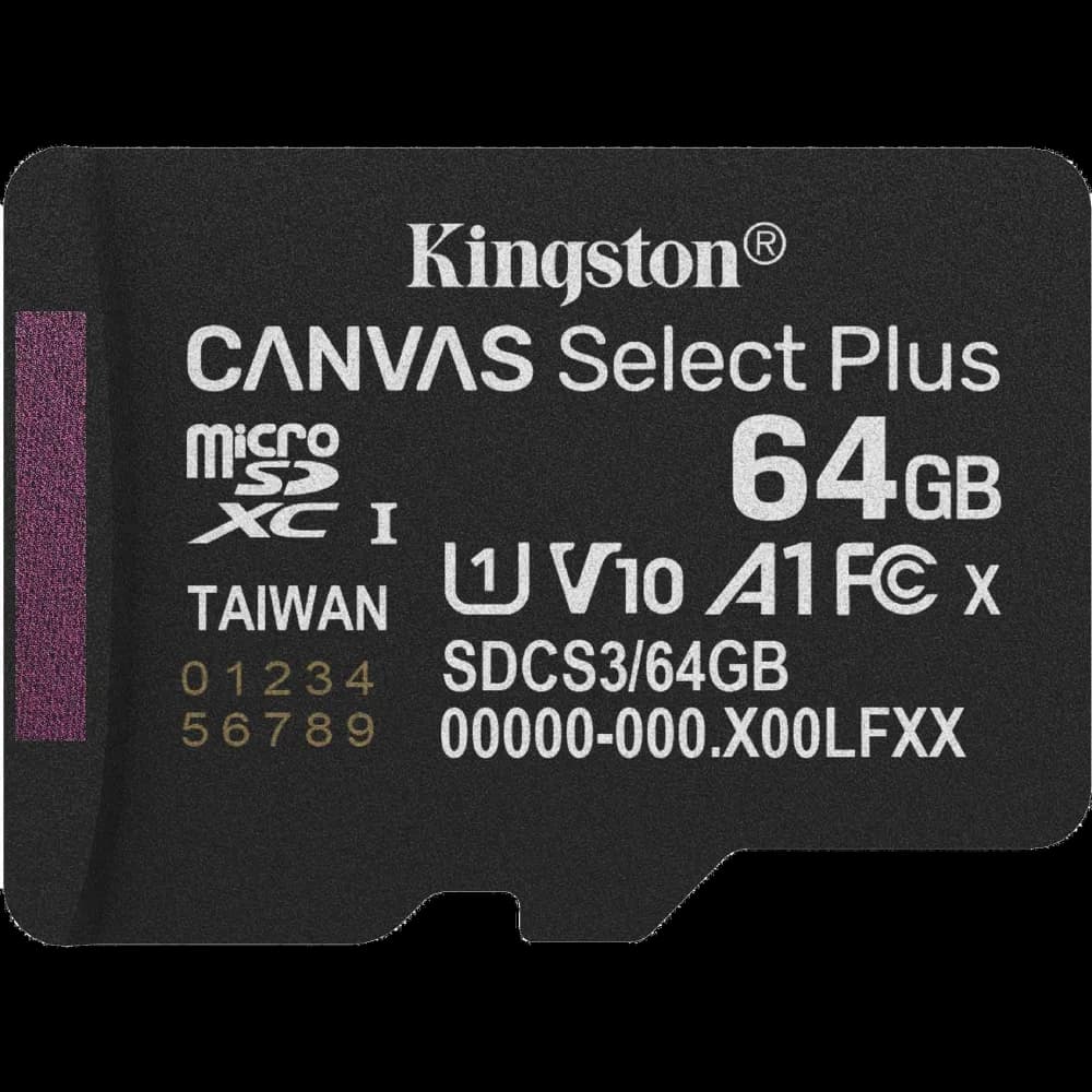 Карта пам'яті Kingston microSD64GB C10 UHS-I A1 V10 R100MB/s