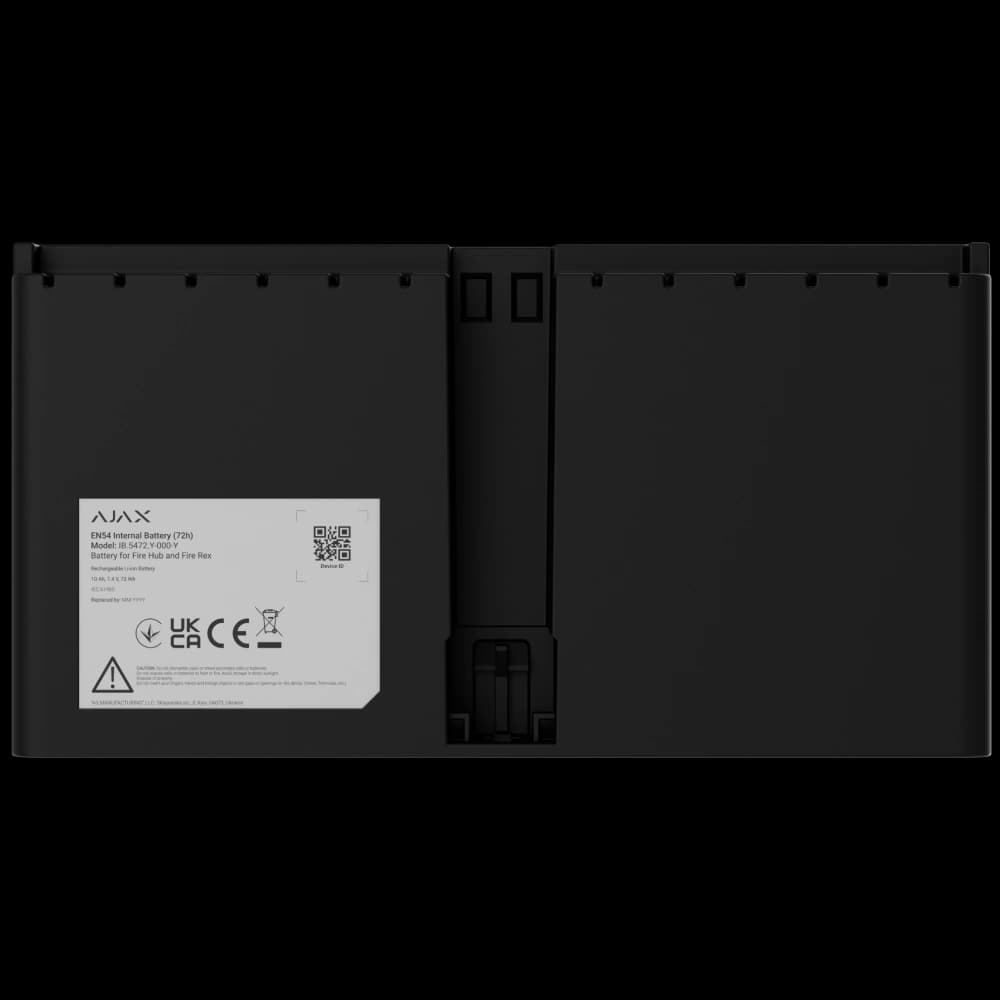 Акумулятор Ajax EN54 Internal Battery (72h) black для Fire Hub і Fire Rex