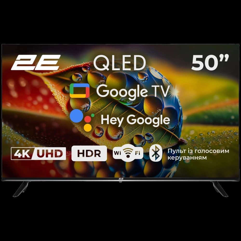 Телевізор 2E 50A77Q 50" дюймів 3840x2160 QLED Google TV