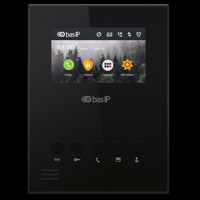 Відеодомофон Bas-IP AU-04LA black