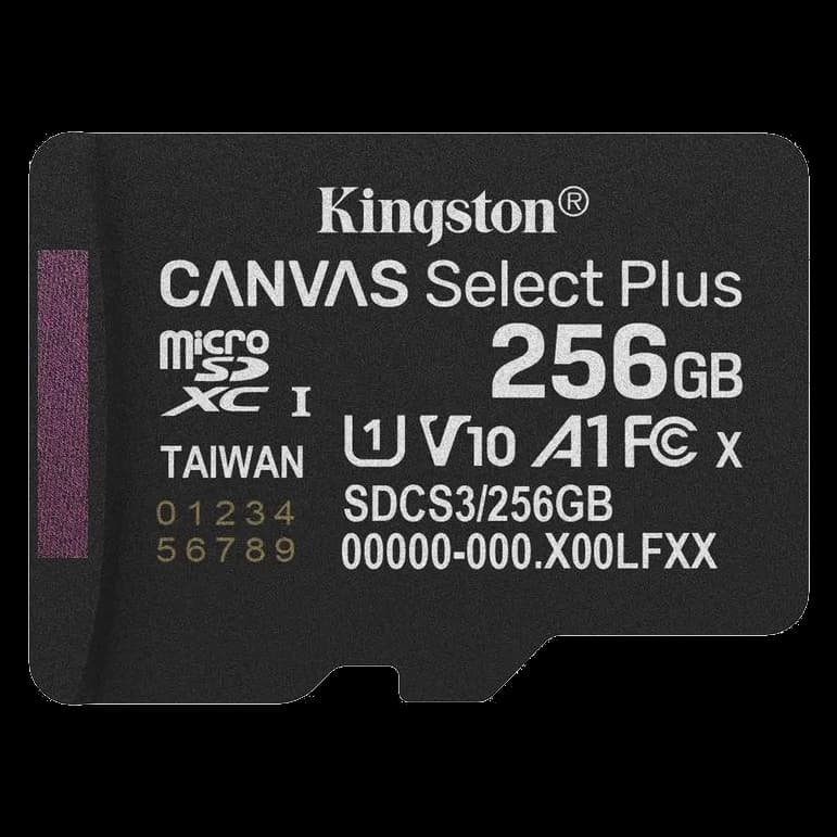Карта пам'яті Kingston microSD 256GB C10 UHS-I A1 V10 R150MB/s