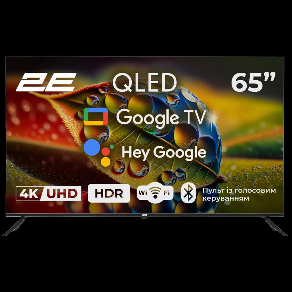 Телевізор 2E 65A77Q 65" дюймів 3840x2160 QLED Google TV