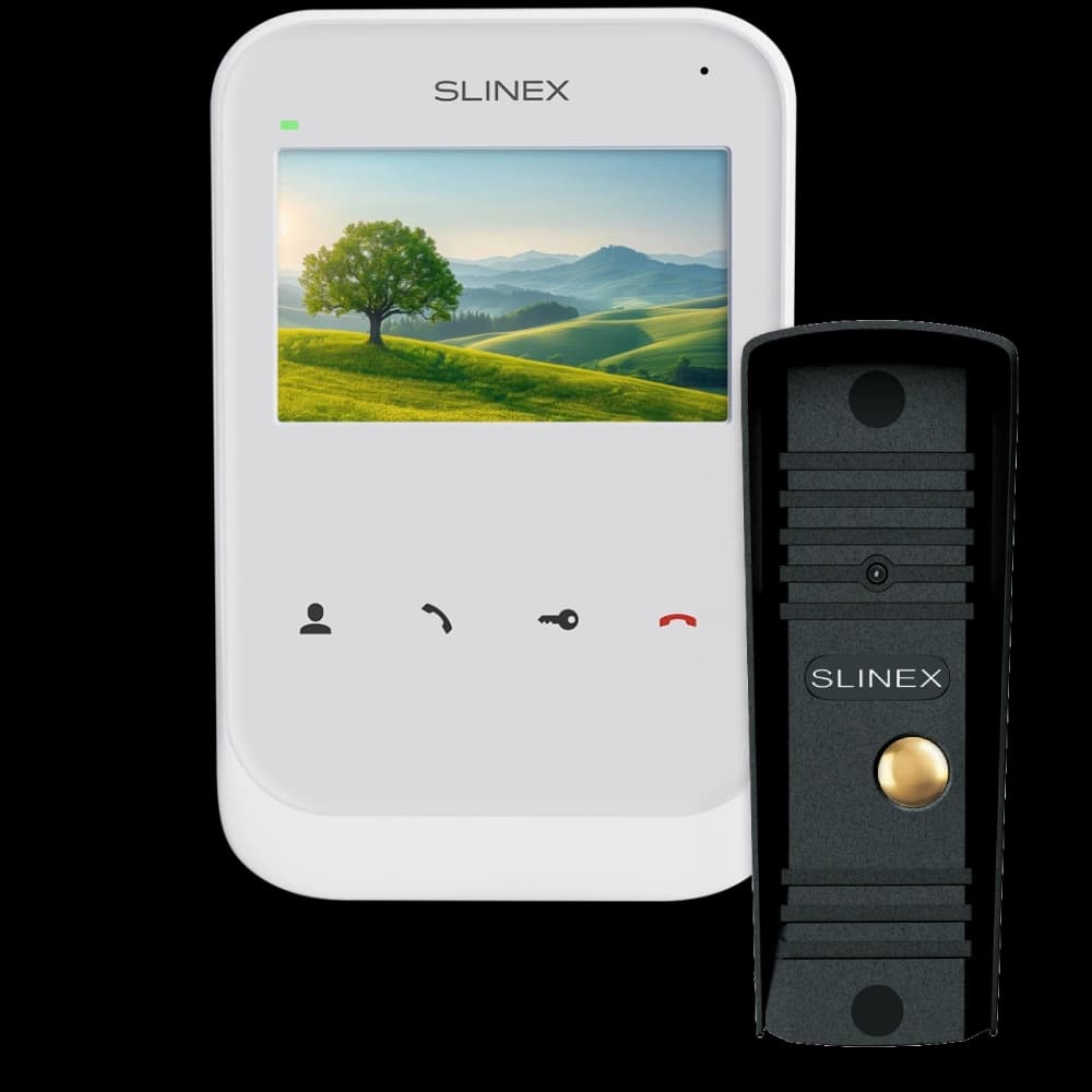 Комплект відеодомофон + панель виклику Slinex SK-04 + ML-16HR black
