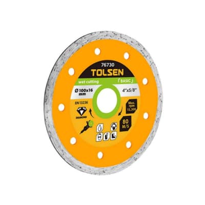 Круг відрізний Tolsen алмазний суцільний 125х22 мм сегмент 5 мм (76733)