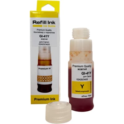 Чорнило Premium Quality Canon GI-41Y 70мл Yellow (70264926)