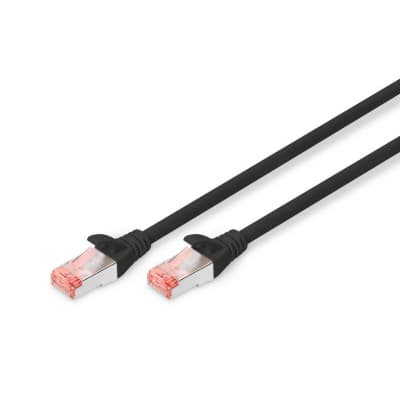 Патч-корд 1м, CAT 6 S-FTP, AWG 27/7, LSZH, black Digitus (DK-1644-010/BL)