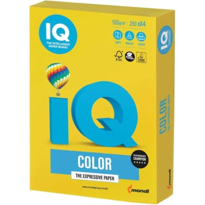 Папір Mondi IQ color А4 intensive, 80g 500sheets, Canary yellow (CY39/A4/80/IQ)