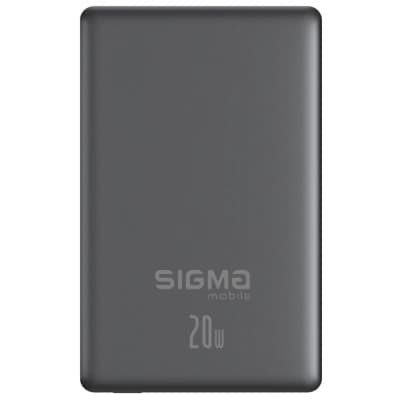 Батарея універсальна Sigma X-power SI10A7QL-MAG grey 10000mAh, Magnetic wireless 15W, PD+QC, 20W max (4827798955116)