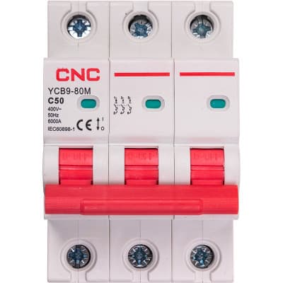 Автоматичний вимикач CNC YCB9-80M 3P C50 6ka (NV821570)