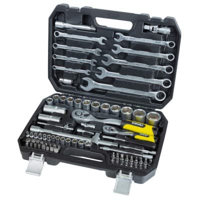 Набір інструментів Sigma насадок торцевих та біт 1/4", 1/2" 82шт CrV mid (6001551)