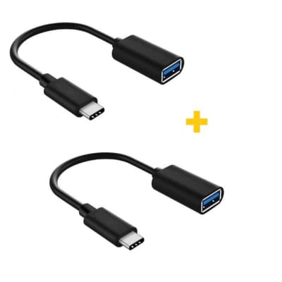 Перехідник OTG USB 2.0 AF to USB-C 0.11m 2PCS black XoKo (XK-AC230-BK2)