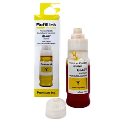 Чорнило Premium Quality Canon GI-40Y, 70ml, yelllow (70264918)
