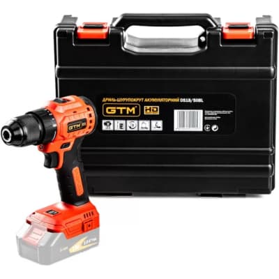 Шуруповерт GTM DS18/50BL, 18В, 50Нм, 2шв (без АКБ та ЗП) (DS18/50BL_BARE TOOL)
