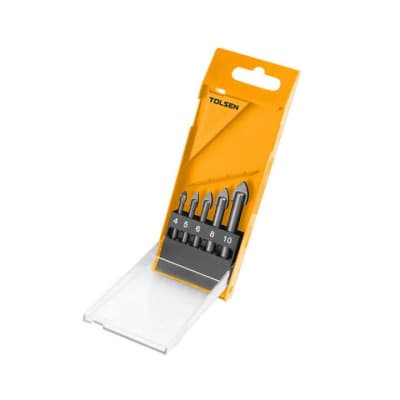 Набір свердл Tolsen по кераміці/склу 5шт 4-5-6-8-10 мм (75688)