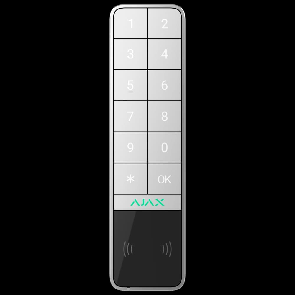 Бездротова клавіатура Ajax KeyPad Outdoor Jeweller (8EU) ASP white